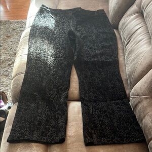 Black Patterned Pants
